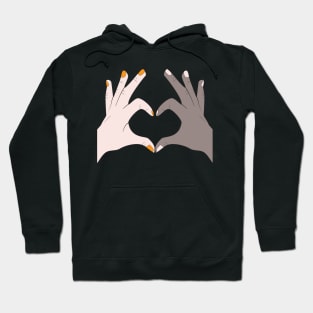 Hands Making Heart Shape Love Sign Language Valentine's Day Hoodie